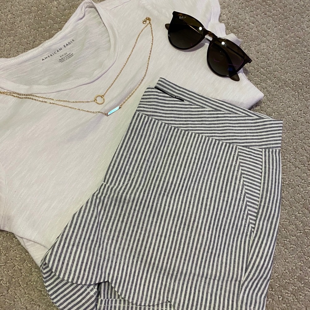 Francescas Harper Blue striped shorts